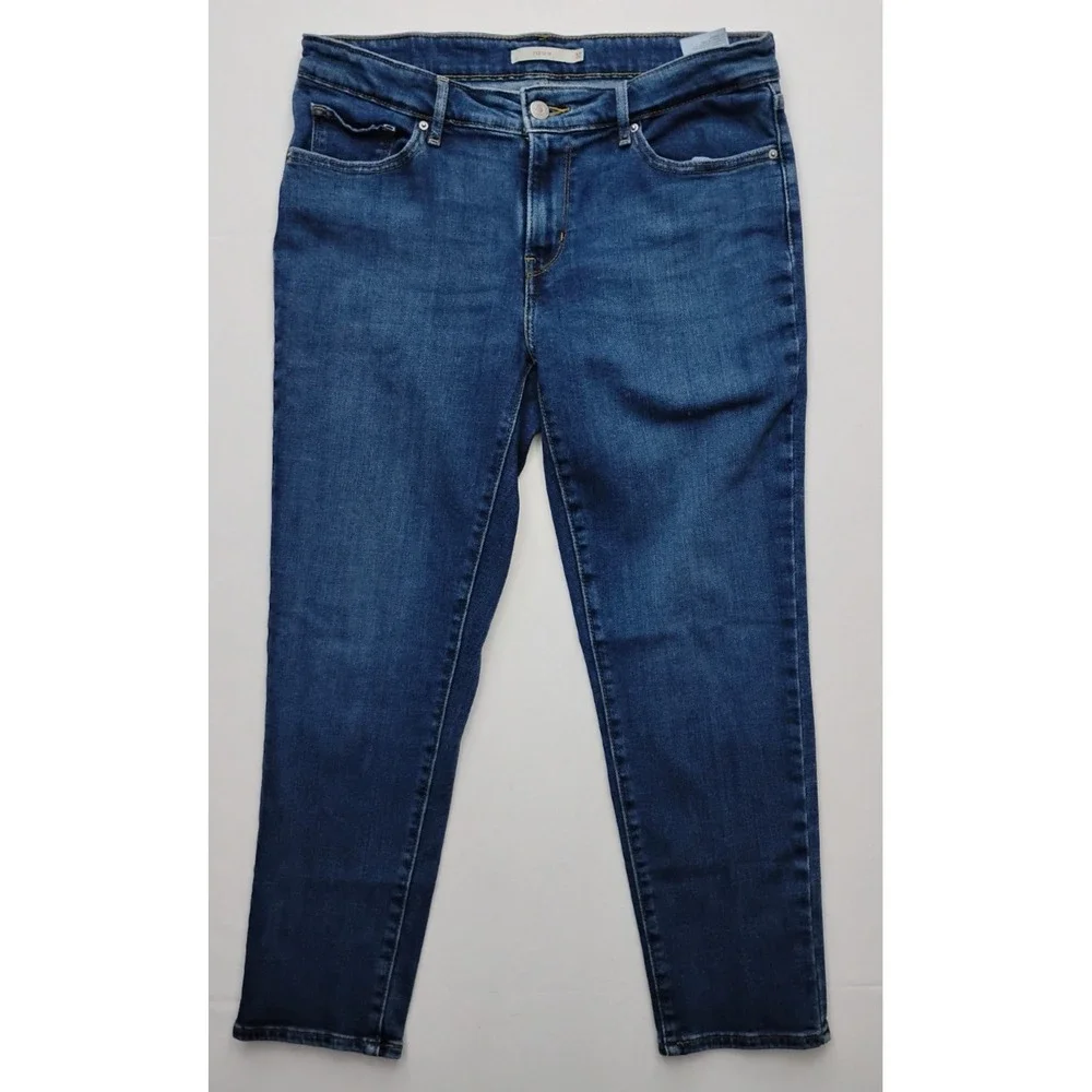 LEVI'S Womens 712 Slim Jeans 32 Dark Wash